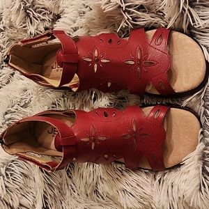 JBU Northstar Laser Cut Wedge Sandals
